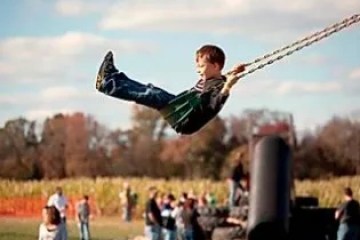a man flying through the air